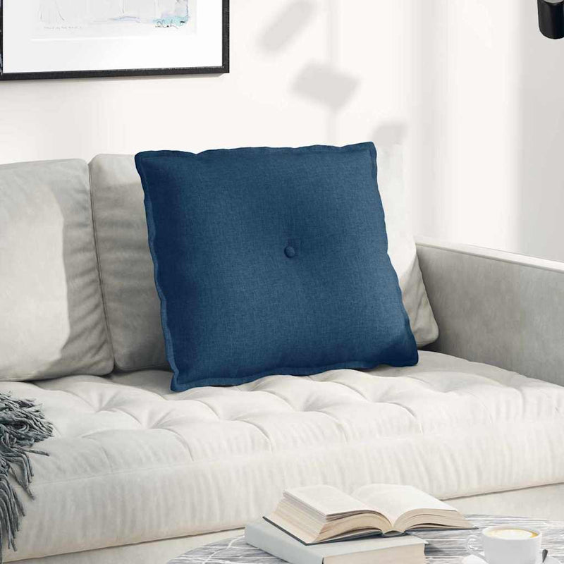 Afbeelding laden in galerijviewer, Vidaxl rugkussen blauw 60 x 19 x 50 cm stof
