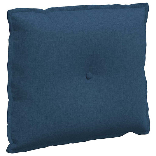 Vidaxl rugkussen blauw 60 x 19 x 50 cm stof