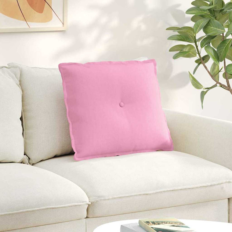 Afbeelding laden in galerijviewer, Vidaxl rugkussen roze 60 x 19 x 50 cm stof
