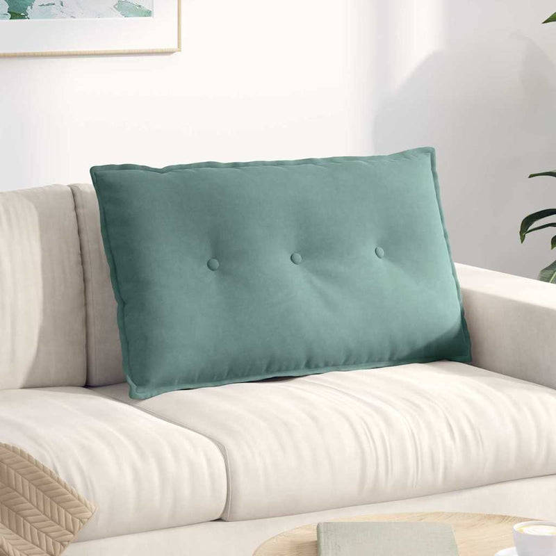 Afbeelding laden in galerijviewer, Vidaxl rugkussen zeegroen 80 x 50 cm cordstof
