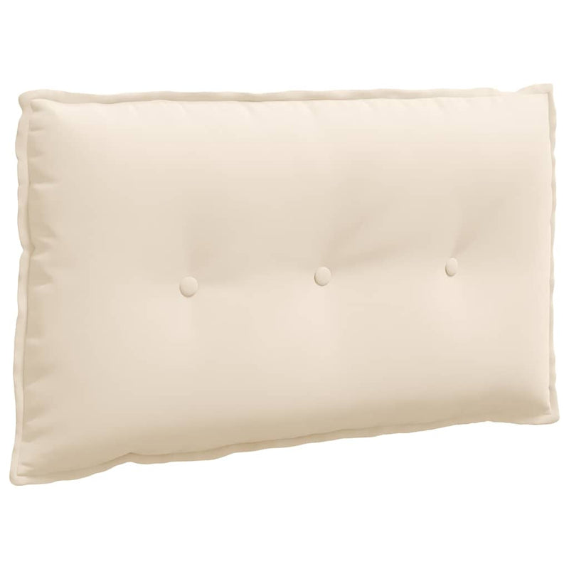 Afbeelding laden in galerijviewer, Vidaxl rugkussen beige 80 x 50 cm microvezel stof
