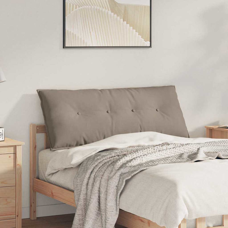 Afbeelding laden in galerijviewer, Vidaxl rugkussen taupe 120 x 50 cm microvezel stof
