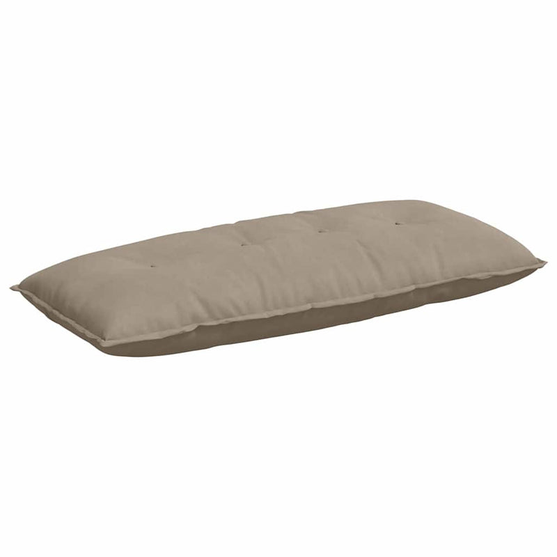 Afbeelding laden in galerijviewer, Vidaxl rugkussen taupe 120 x 50 cm microvezel stof

