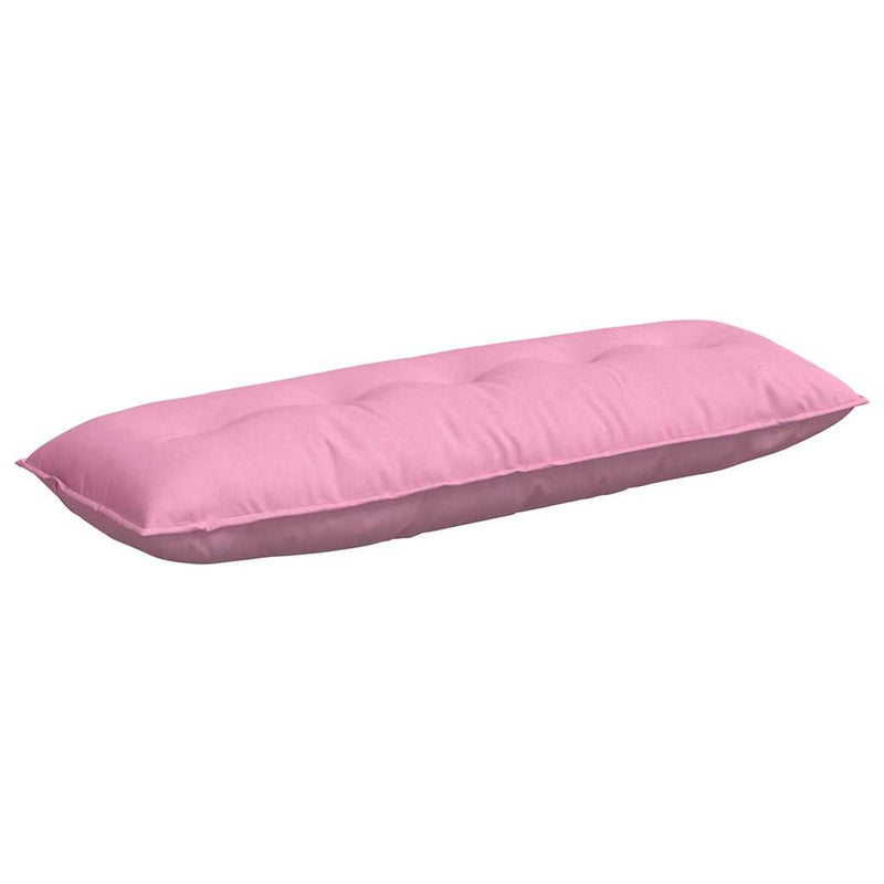 Afbeelding laden in galerijviewer, Vidaxl rugkussen roze 140 x 19 x 50 cm stof
