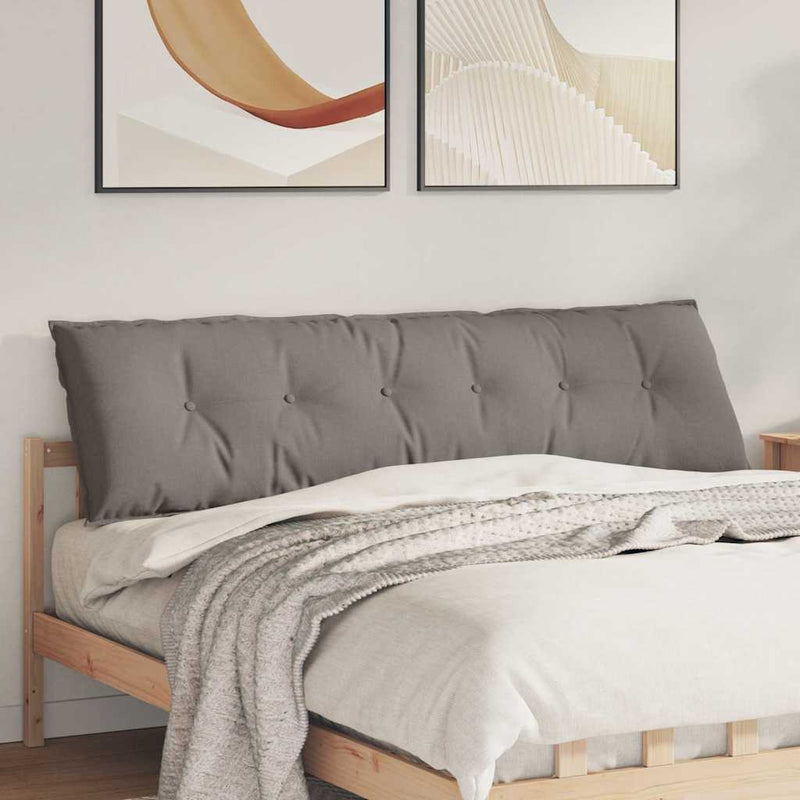 Afbeelding laden in galerijviewer, Vidaxl rugkussen taupe 180 x 50 x 19 cm stof
