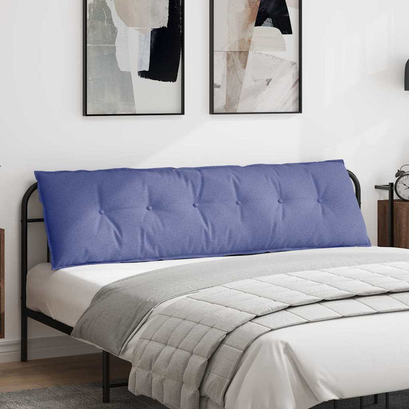 Afbeelding laden in galerijviewer, Vidaxl rugkussen jeans blauw 180 x 50 x 19 cm stof

