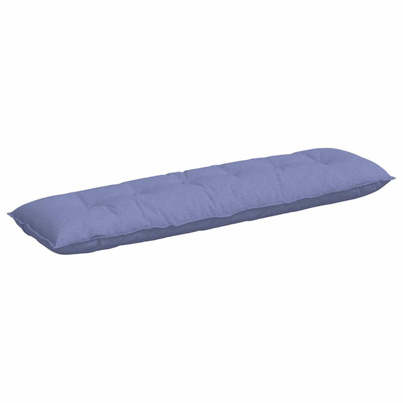 Afbeelding laden in galerijviewer, Vidaxl rugkussen jeans blauw 180 x 50 x 19 cm stof
