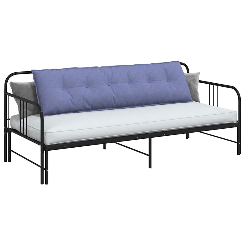 Afbeelding laden in galerijviewer, Vidaxl rugkussen jeans blauw 180 x 50 x 19 cm stof
