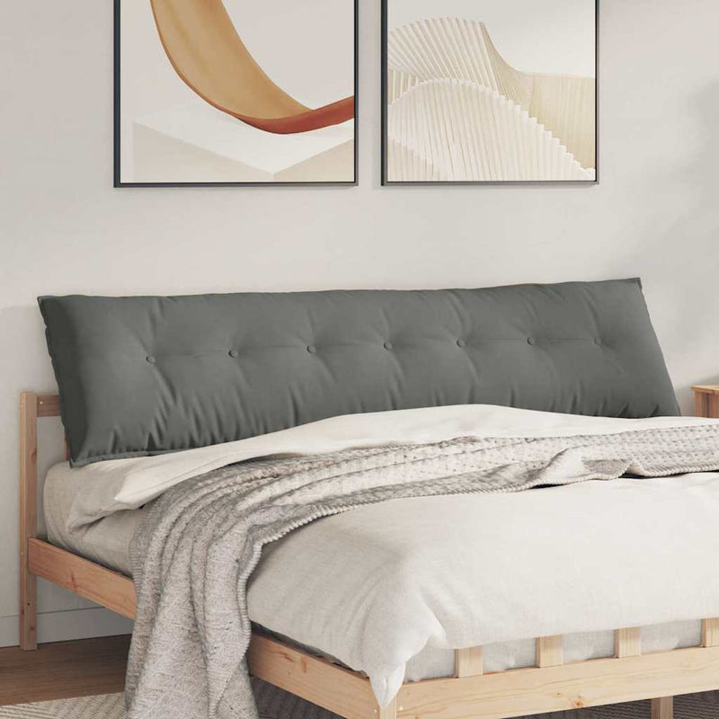 Afbeelding laden in galerijviewer, Vidaxl rugkussen donkergrijs 200 x 50 cm microvezel stof
