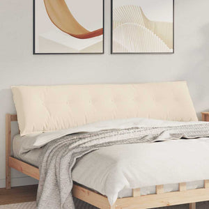 Vidaxl rugkussen beige 200 x 50 cm microvezel stof