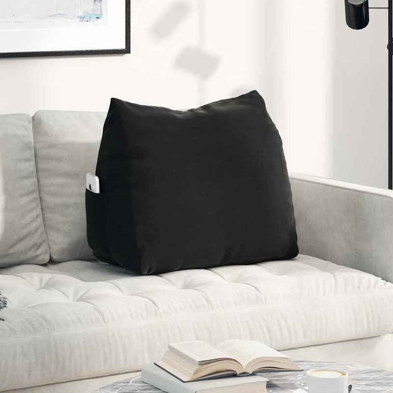 Afbeelding laden in galerijviewer, Vidaxl rugkussen zwart 60 x 20 x 50 cm cordstof
