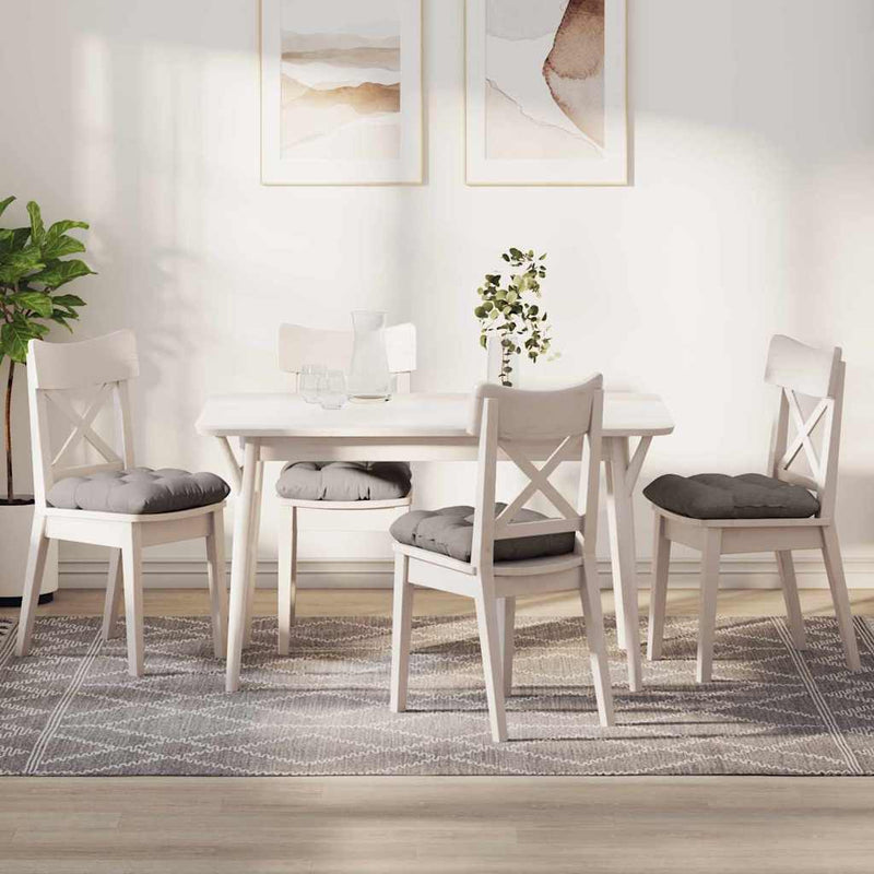 Afbeelding laden in galerijviewer, Vidaxl zitkussens 4 pcs taupe 40 x 40 x 12 cm stof
