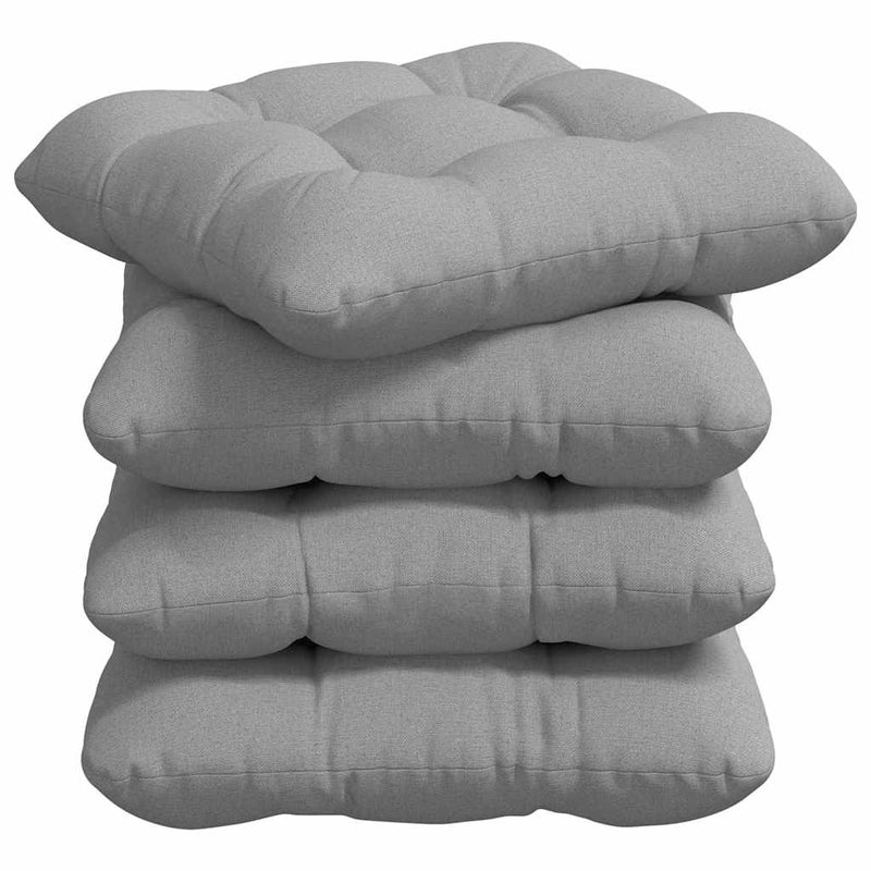 Afbeelding laden in galerijviewer, Vidaxl zitkussens 4 pcs wolkengrijs 45 x 45 x 12 cm stof
