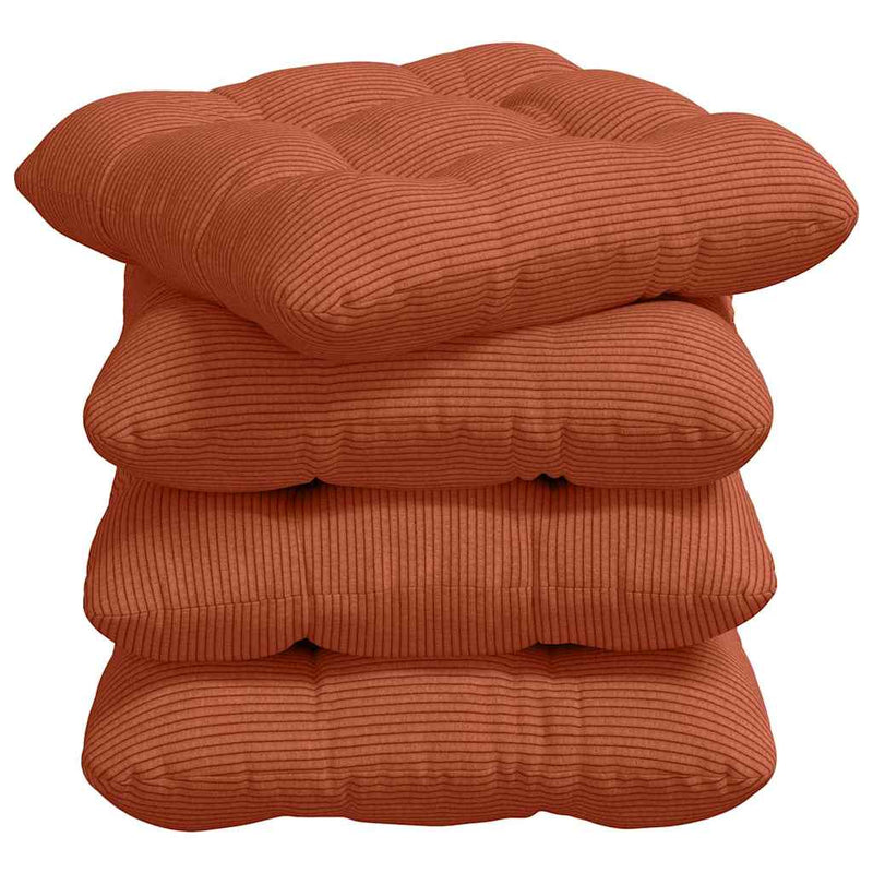 Afbeelding laden in galerijviewer, Vidaxl zitkussens 4 pcs rood-oranje 45 x 45 cm katoen stof
