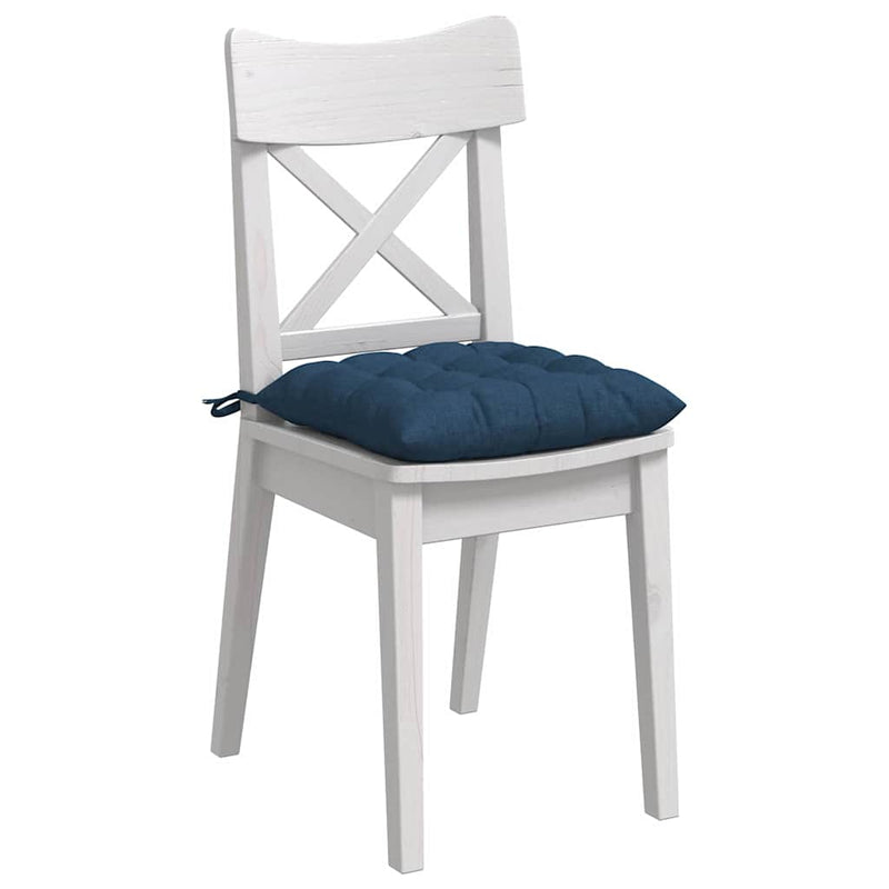 Afbeelding laden in galerijviewer, Vidaxl zitkussens 4 pcs blauw 40 x 40 x 6 cm stof
