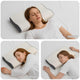 Vidaxl hoofdkussen met kussen wit 60 x 34 x 11 cm polyester
