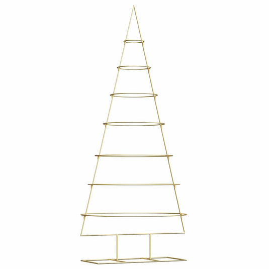 Vidaxl metalen kerstboom met standaard goud 209 cm poedergecoat staal