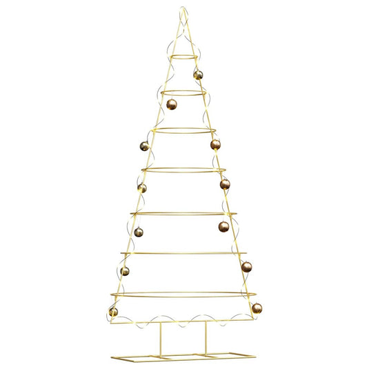 Vidaxl metalen kerstboom met standaard goud 209 cm poedergecoat staal
