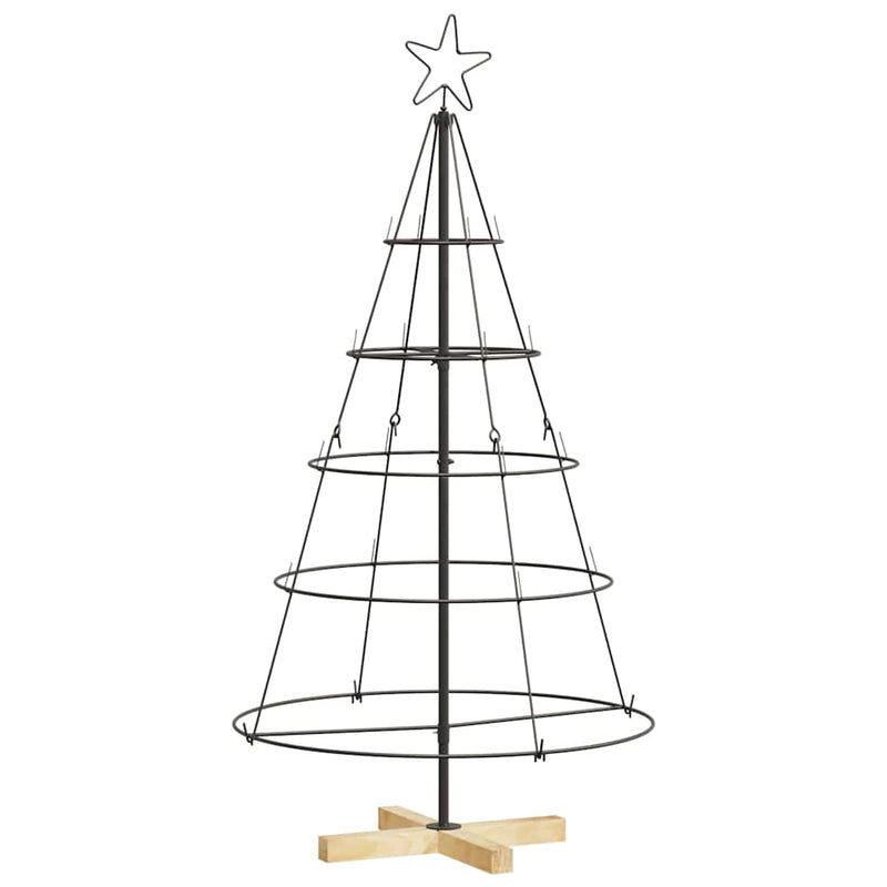 Afbeelding laden in galerijviewer, Vidaxl metalen kerstboom met standaard kuopio 125 cm staal zwart
