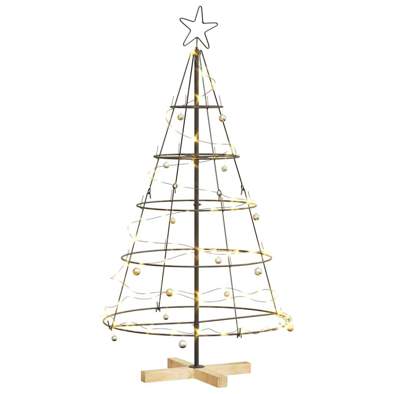 Afbeelding laden in galerijviewer, Vidaxl metalen kerstboom met standaard kuopio 125 cm staal zwart
