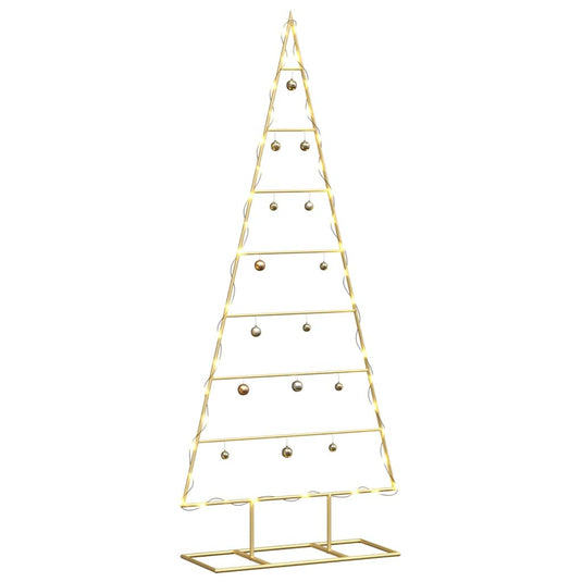 Vidaxl metalen kerstboom met standaard goud 125 cm poedergecoat staal