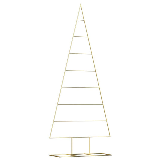 Vidaxl metalen kerstboom met standaard goud 181 cm poedergecoat staal