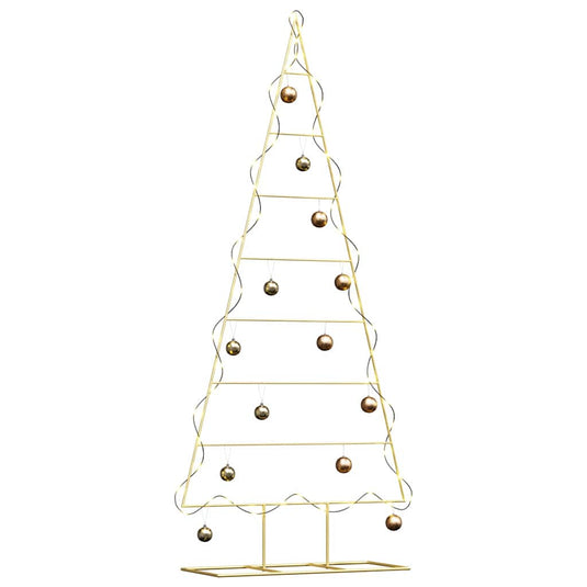 Vidaxl metalen kerstboom met standaard goud 181 cm poedergecoat staal
