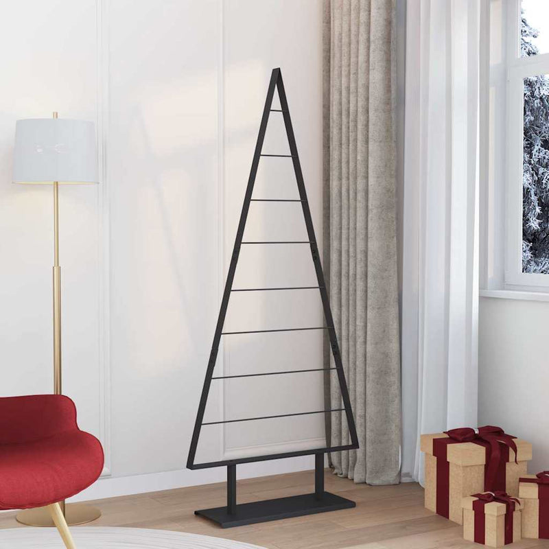 Afbeelding laden in galerijviewer, Vidaxl metalen kerstboom met standaard zwart 180 cm staal
