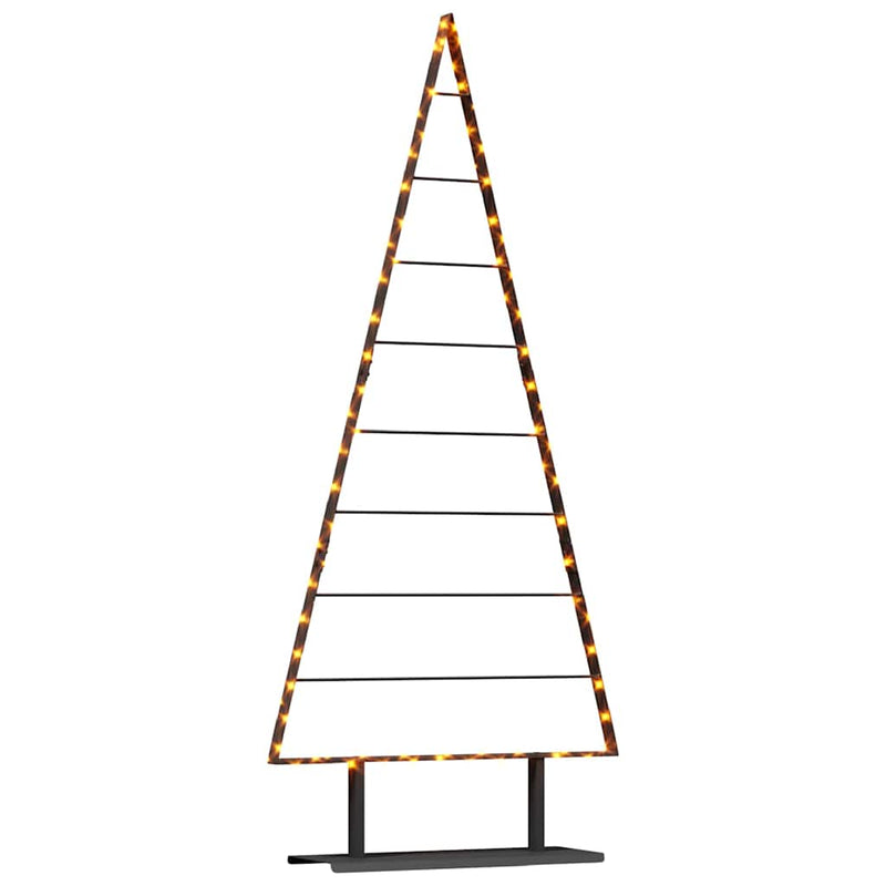Afbeelding laden in galerijviewer, Vidaxl metalen kerstboom met standaard zwart 180 cm staal
