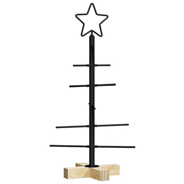 Vidaxl metalen kerstboom zwart 59,5 cm poedergecoat staal