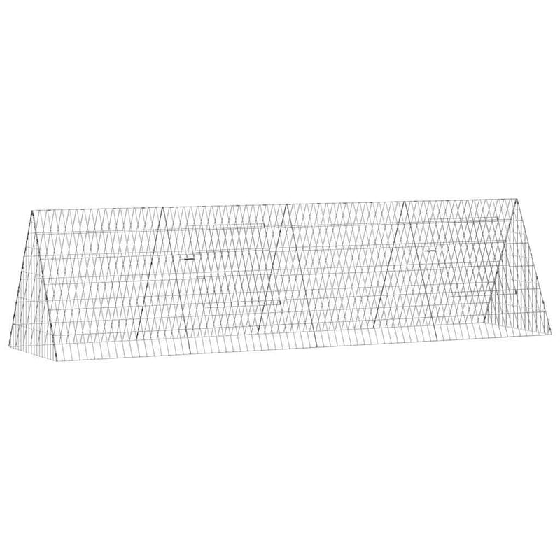 Afbeelding laden in galerijviewer, Vidaxl kippenhok zilver 215 x 55 x 55 cm gegalvaniseerd staal
