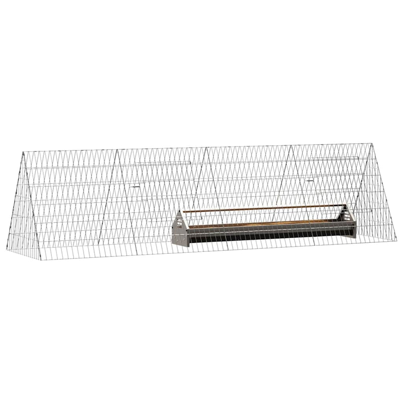 Afbeelding laden in galerijviewer, Vidaxl kippenhok zilver 215 x 55 x 55 cm gegalvaniseerd staal
