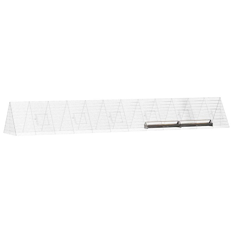 Afbeelding laden in galerijviewer, Vidaxl kippenhok zilver 650 x 100 x 85 cm gegalvaniseerd staal
