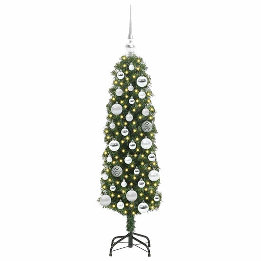 Vidaxl kunstkerstboom groen 120 cm pvc en staal en kunststof