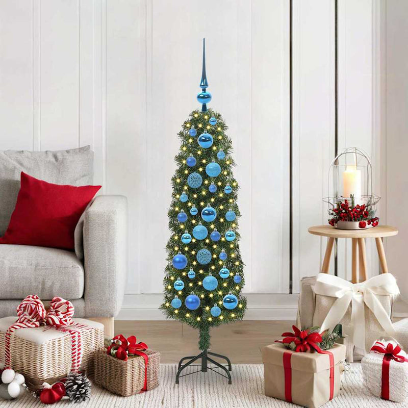 Afbeelding laden in galerijviewer, Vidaxl kunstkerstboom groen 120 cm pvc en staal en kunststof
