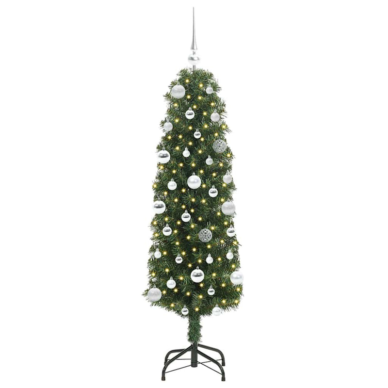 Afbeelding laden in galerijviewer, Vidaxl kunstkerstboom groen 150 cm pvc en staal en kunststof
