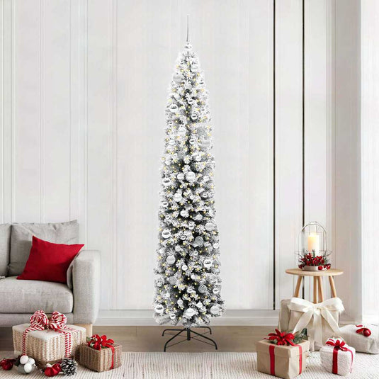 Vidaxl kunstkerstboom groen 210 cm pvc en staal en kunststof