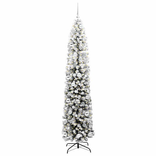 Vidaxl kunstkerstboom groen 210 cm pvc en staal en kunststof