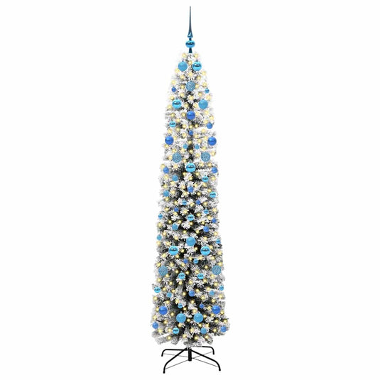 Vidaxl kunstkerstboom groen 210 cm pvc en staal en kunststof