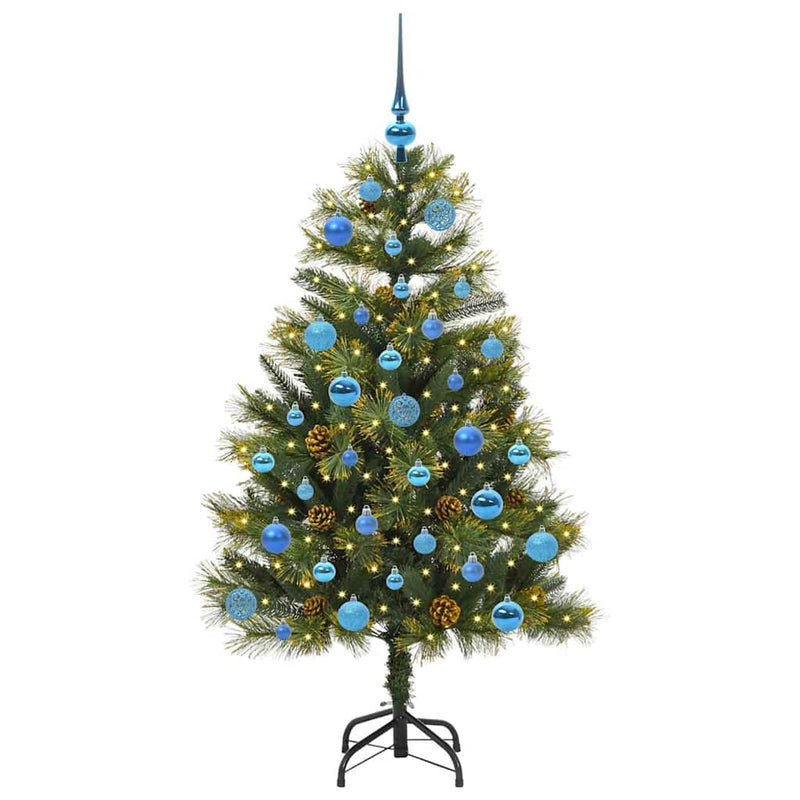 Afbeelding laden in galerijviewer, Vidaxl kunstmatige scharnier kerstboom met cones groen 150 cm
