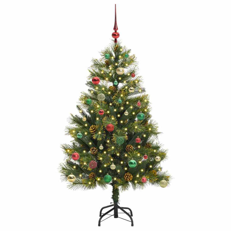Afbeelding laden in galerijviewer, Vidaxl kunstmatige scharnier kerstboom met cones groen 150 cm
