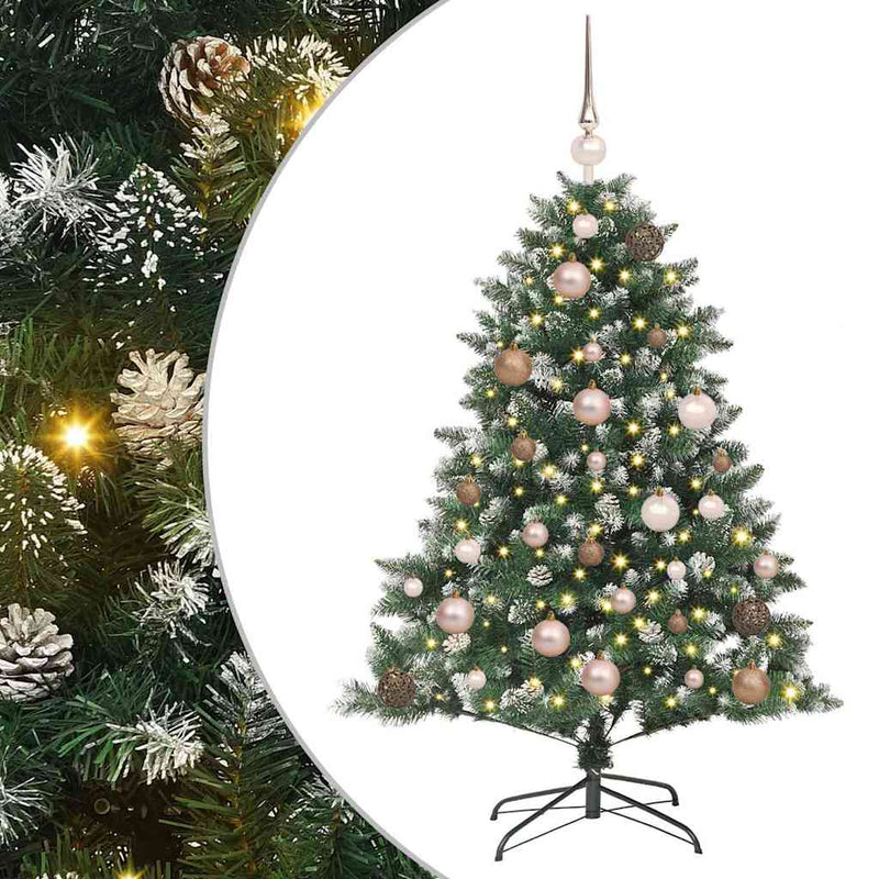 Afbeelding laden in galerijviewer, Vidaxl kunstkerstboom met 150 led groen 120 cm pvc en plastic en staal
