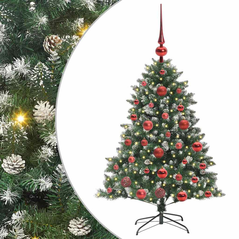 Afbeelding laden in galerijviewer, Vidaxl kunstkerstboom met 150 led groen 120 cm pvc en plastic en staal
