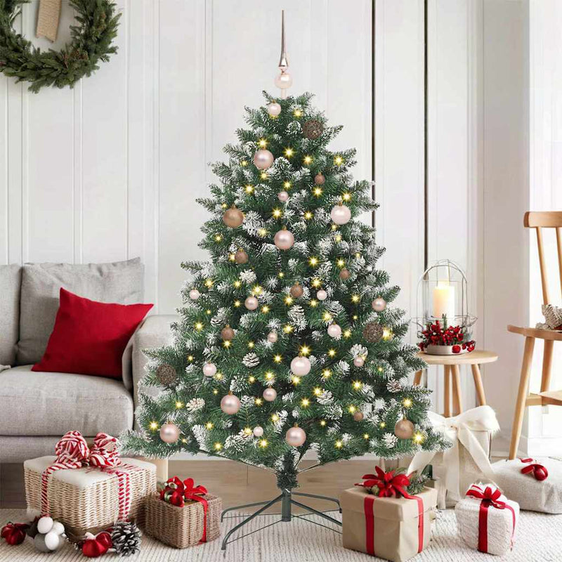 Afbeelding laden in galerijviewer, Vidaxl kunstkerstboom met 150 led groen 150 cm pvc en plastic en staal
