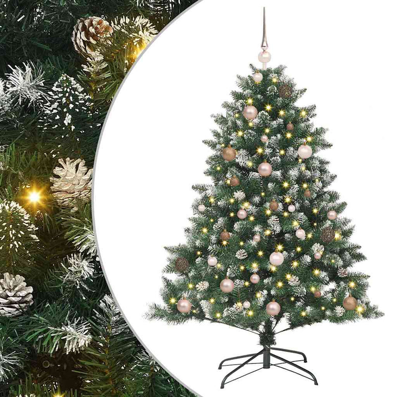 Afbeelding laden in galerijviewer, Vidaxl kunstkerstboom met 150 led groen 150 cm pvc en plastic en staal
