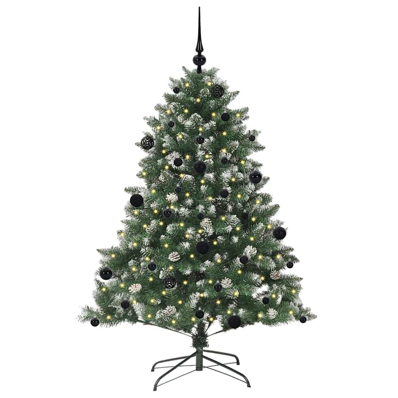Afbeelding laden in galerijviewer, Vidaxl kunstkerstboom met 150 led groen 150 cm pvc en plastic en staal

