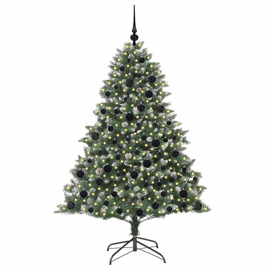 Vidaxl kunstkerstboom met 300 led groen 180 cm pvc en plastic en staal