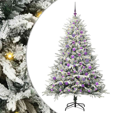 Vidaxl artificial pre-lit kerstboom met ballenset groen 180 cm