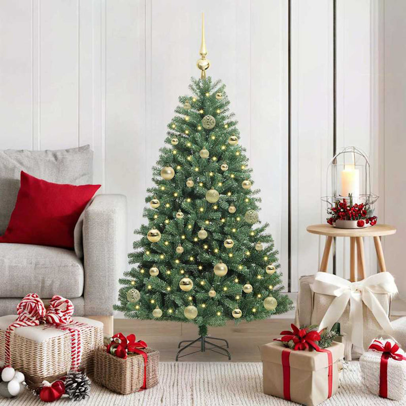 Afbeelding laden in galerijviewer, Vidaxl kunstmatige inklapbare kerstboom groen 120 cm pvc en metaal

