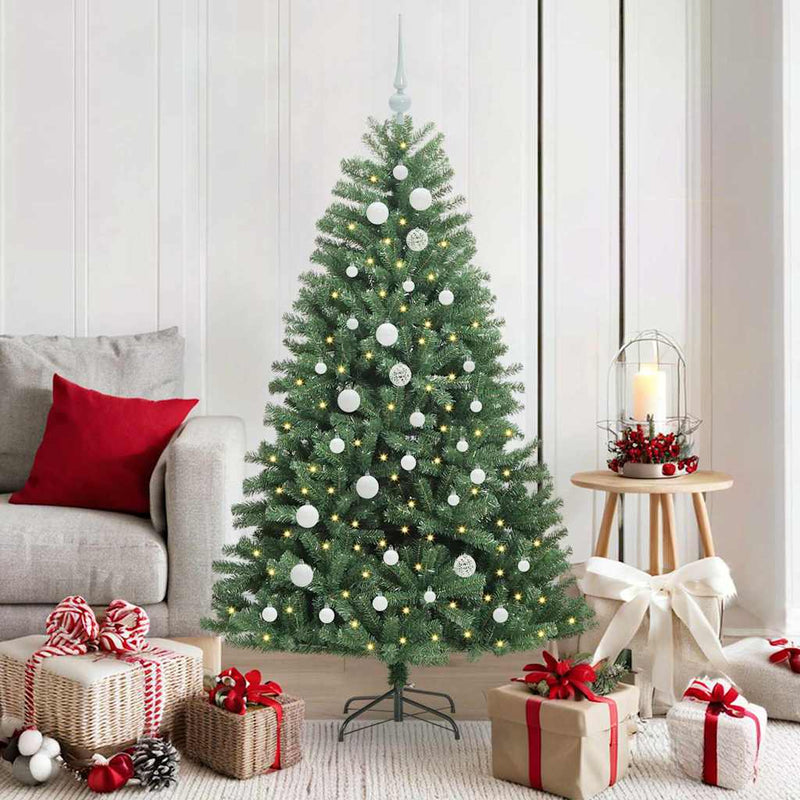Afbeelding laden in galerijviewer, Vidaxl kunstmatige inklapbare kerstboom groen 150 cm pvc en metaal
